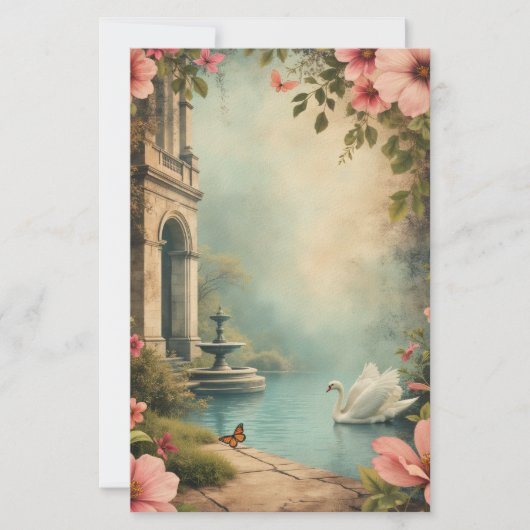 Papier et papeterie vintage de style cour intérieu (Devant)