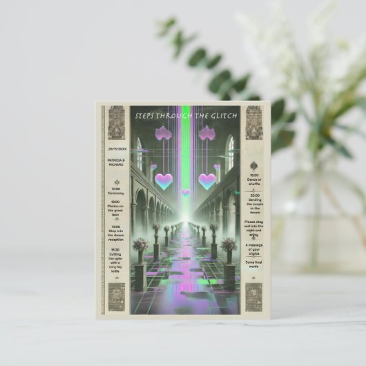 Papier Étapes à travers le Mariage Weirdcore Glitch (Debout devant)