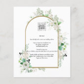 Papier Été Blanc Roses Émeraude Sage Verdure MARIAGE (Dos)