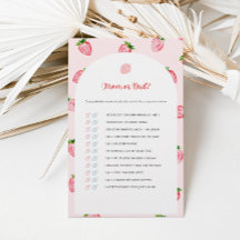 Été Fraise Maman Ou Papa Baby shower Jeu