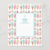Papier Été Ice Pop Popsicle Crème de glace Anniversaire E (Dos)