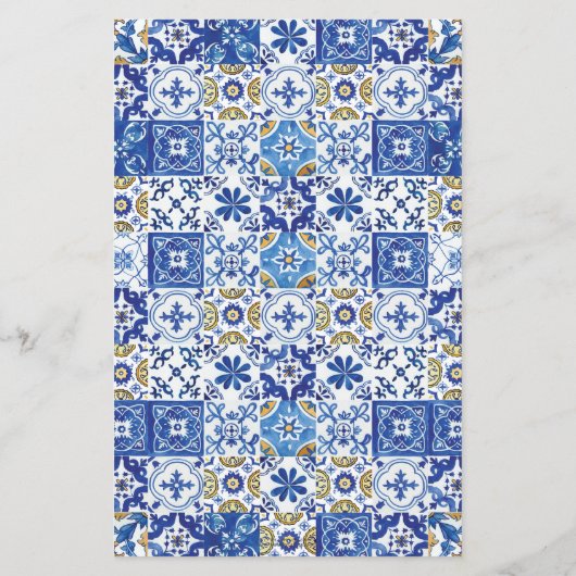 Papier Été Lemon Floral Baby shower Bingo Party Jeu (Dos)