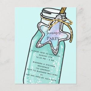 Papier Été plage piscine invitation