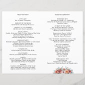 Papier Ethereal Blush, Pêche, Blue Floral Wedding Program (Dos)