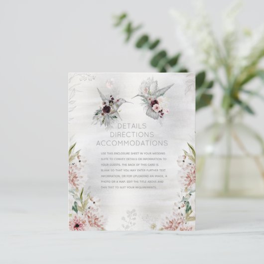 Papier Ethereal Love Détails Mariage Hébergements (Debout devant)