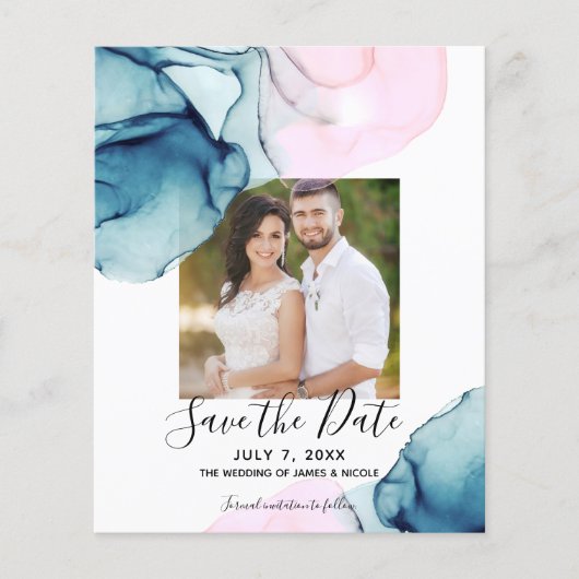 Papier Ethereal Turquoise rose Elegant Enky Enregistrer l (Devant)