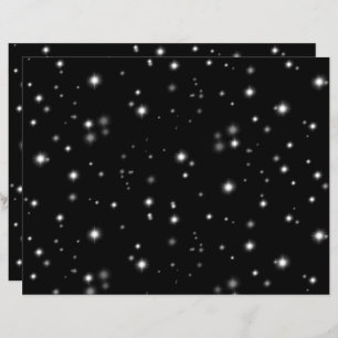 Papier Étincelles de lumière noir et blanc
