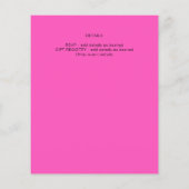 Papier Étincelles Douce16 Jolie fille rose 16e anniversai (Dos)