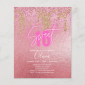 Papier Étincelles Douces16 Glitterie rose Anniversaire (Devant)