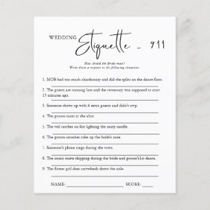 Papier Etiquette 911 Jeu de Baby Shower