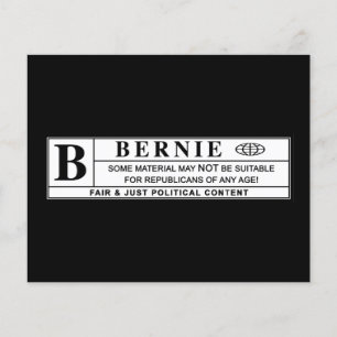Papier Étiquette d'avertissement Bernie Sanders