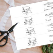 Papier Étiquette d'enveloppement de bande de ceinture Bla