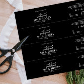 Papier Étiquette d'enveloppement de bande de soap noir mo