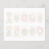 Papier Étiquettes de cadeau de créatures de Noël mignonne (Dos)