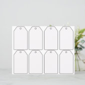 Papier Étiquettes de cadeaux vierges DIY (Debout devant)