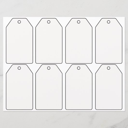 Papier Étiquettes de cadeaux vierges DIY (Devant)