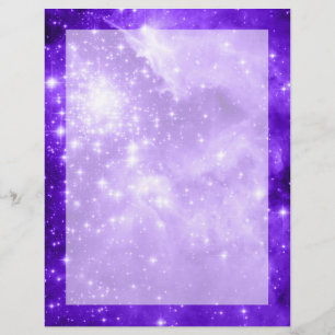 Papier Étoiles célestes violettes pourpres