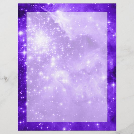 Papier Étoiles célestes violettes pourpres (Devant)