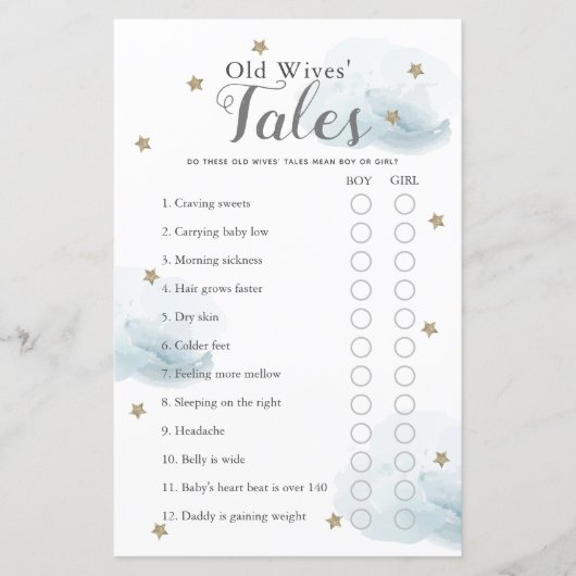 Papier Étoiles et nuages Vieux contes des femmes Jeu de B (Devant)