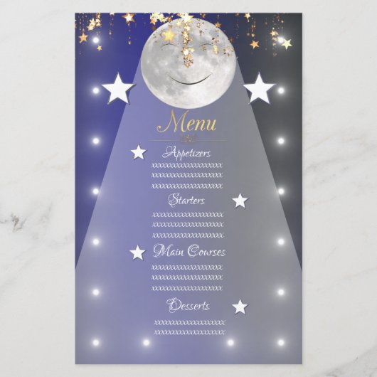 Papier étoiles lune (Devant)