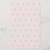 Papier Étoiles & Nuages Mot Scramble Baby shower Jeu rose (Dos)