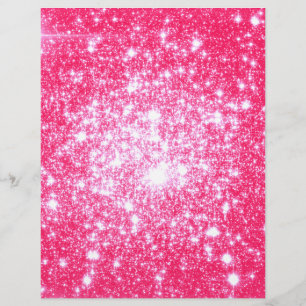 Papier Étoiles roses brillantes