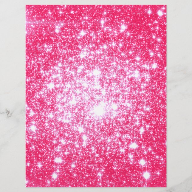 Papier Étoiles roses brillantes (Devant)