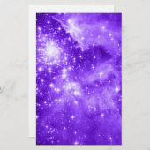 Papier Étoiles violettes blanches et violettes célestes (Devant / Derrière)