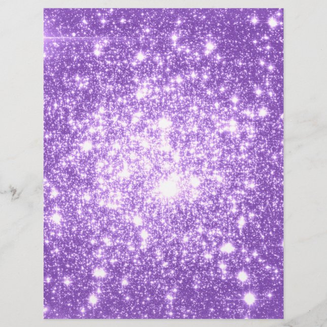 Papier Étoiles violettes de lavande (Devant)