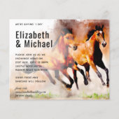 Papier Étonnant Cheval Sauvage Budget Mariage Inviter (Devant)