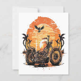 Papier Étonnant Retro Vintage Moto Classic Sunset C