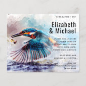 Papier Étonnante Kingfisher Bird Budget Mariage Invitatio (Devant)