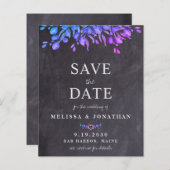 Papier Eucalyptus Ardoise QR Code Mariage Enregistrer La  (Devant / Derrière)