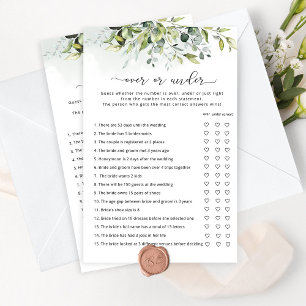 Papier Eucalyptus au-dessus ou sous la douche nuptiale