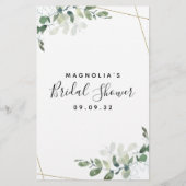 Papier Eucalyptus Bingo Fête des mariées Jeu (Dos)