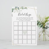 Papier Eucalyptus Bingo Fête des mariées Jeu (Debout devant)