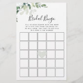 Papier Eucalyptus Bingo Fête des mariées Jeu (Devant)