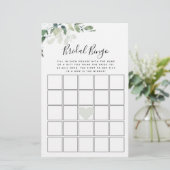Papier Eucalyptus Bingo Fête des mariées Jeu (Debout devant)