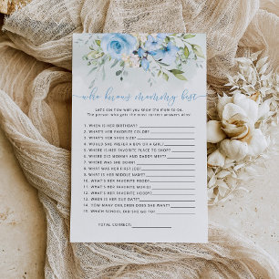 Papier Eucalyptus bleu Qui connaît maman meilleur baby sh