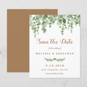 Papier Eucalyptus Botanical Budget Mariage Enregistrer La
