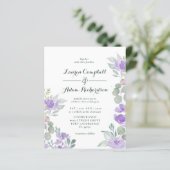 Papier Eucalyptus budget Aquarelle violet Mariage (Debout devant)