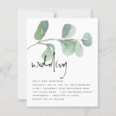 Papier Eucalyptus BUDGET Élégant Mariage Script (Devant)