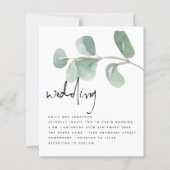 Papier Eucalyptus BUDGET Invitation à un mariage informel (Devant)