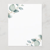 Papier Eucalyptus budget répétition invitation dîner (Dos)