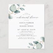 Papier Eucalyptus budget répétition invitation dîner (Devant)