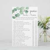 Papier Eucalyptus - Chaussure jeu de douche nuptiale (Debout devant)