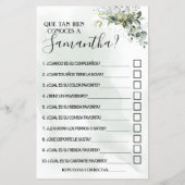 Papier Eucalyptus Connaissez-vous bien le jeu bilingue (Dos)