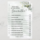 Papier Eucalyptus Connaissez-vous bien le jeu bilingue (Devant / Derrière)