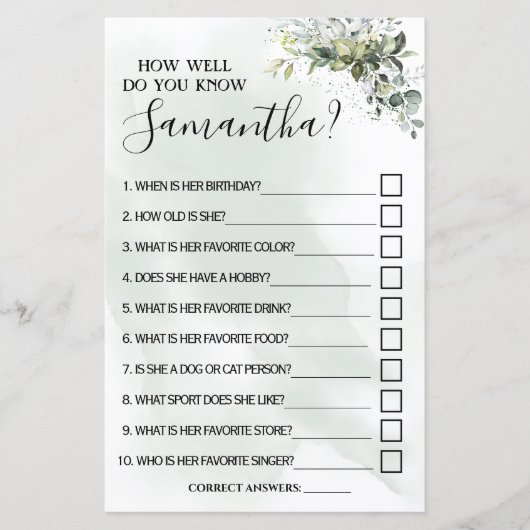 Papier Eucalyptus Connaissez-vous bien le jeu bilingue (Devant)