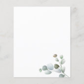 Papier Eucalyptus de l'aquarelle de la nuptiale budgétair (Dos)